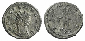 Gallienus (253-268). Antoninianus (19mm, 3.64g, 6h). Antioch, AD 267. Radiate and cuirassed bust r. R/ Mercury standing l., holding purse and caduceus...