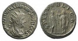 Saloninus (Caesar, 258-260). Antoninianus (18mm, 4.10g, 6h). Samosata. Radiate, draped and cuirassed bust r., seen from behind. R/ Saloninus standing ...