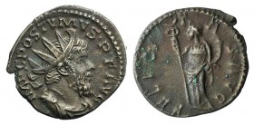 Postumus (260-269). Antoninianus (20mm, 3.49g, 1h). Treveri, 263-5. Radiate, draped, and cuirassed bust r. R/ Felicitas standing facing, head l., hold...