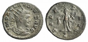 Claudius II (268-270). Antoninianus (19mm, 3.09g, 6h). Antioch, 268-270. Radiate, draped, and cuirassed bust r. R/ Mercury standing facing, head l., h...