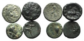 Lot of 4 Greek Æ coins, to be catalog. LOT SOLD AS IS, NO RETURN