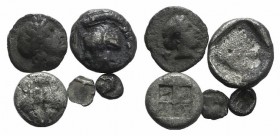 Lot of 5 Greek AR Fractions, to be catalog. Lot sold as is, no return