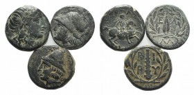 Lot of 3 Greek Æ coins, to be catalog. Lot sold as is, no return