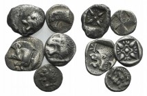 Lot of 5 Greek AR Fractions, to be catalog. Lot sold as is, no return