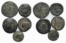 Lot of 5 Greek Æ coins, to be catalog. Lot sold as is, no return