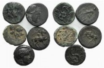 Lot of 5 Greek Æ coins, to be catalog. Lot sold as is, no return