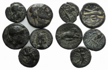 Lot of 5 Greek Æ coins, to be catalog. Lot sold as is, no return