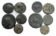 Lot of 5 Greek Æ coins, to be catalog. Lot sold as is, no return