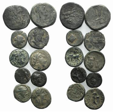 Lot of 10 Greek Æ coins, to be catalog. Lot sold as is, no return