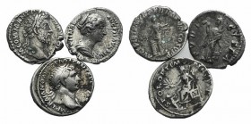 Lot of 3 Roman Imperial AR Denarii. Lot sold as is, no return