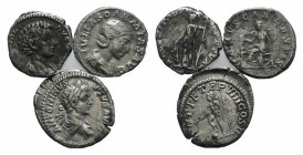 Lot of 3 Roman Imperial AR Denarii. Lot sold as is, no return