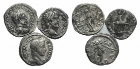 Lot of 3 Roman Imperial AR Denarii. Lot sold as is, no return