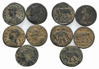 Lot of 5 Roman Imperial Æ coins, to be catalog. Lot sold as is, no return