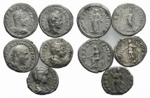 Lot of 5 Roman Imperial AR Denarii. Lot sold as is, no return