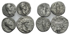 Lot of 4 Roman Imperial AR Denarii. Lot sold as is, no return