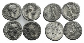 Lot of 4 Roman Imperial AR Denarii. Lot sold as is, no return