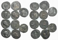 Lot of 10 Roman Imperial Antoniniani. Lot sold as is, no return