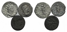 Lot of 3 Roman Imperial Antoniniani. Lot sold as is, no return