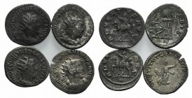 Lot of 4 Roman Imperial Antoniniani. Lot sold as is, no return