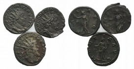 Lot of 3 Roman Imperial Antoniniani. Lot sold as is, no return
