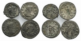 Lot of 4 Roman Imperial Antoniniani. Lot sold as is, no return