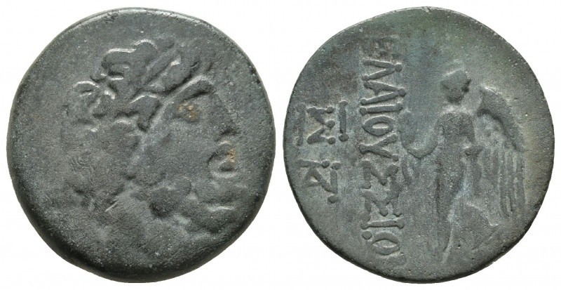 Bronze Æ
Cilicia, Elaiussa Sebaste, ca. 2-1 cent. BC, Laureate head of Zeus rig...