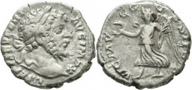 Denarius AR
Septimius Severus (193-211), Rome, Laureate head right / VICT AVGG COS II P P, Victory advancing left, holding wreath and palm branch
17...