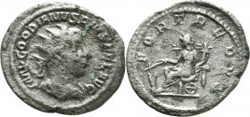 Antonian AR
Gordian III (238-244), Rome, 243-244, IMP GORDIANVS PIVS FEL AVG, radiate draped and cuirassed bust right / FORTVNA REDVX, Fortuna seated...