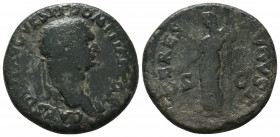 Bronze Æ
DupondiusÆ
Domitian (81-96), Rome, CAESAR AVG F DOMITIAN COS V, Laureate and draped bust right / CERES AVGVST / S – C., Ceres standing left...