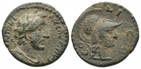 Bronze Æ
Galatia, Iconium, Antoninus Pius 138-161 AD, Laureate, draped and cuirassed bust of Antoninus Pius right, Helmeted head of Athena right
19 ...