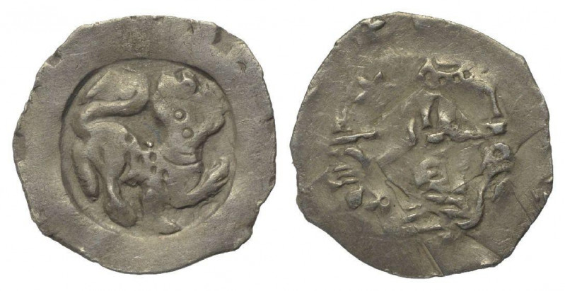 Pfennig AR
Friedrich II (1212- 1250), Bayern, Nürnberg, 17 mm. 0,86 g
Erlanger...