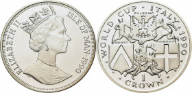 1 Crown AR
Isle of Man, Elisabeth II, World Cup 1990
40 mm, 28,80 g