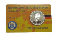 Silver 925/100
The 100 Greatest Living Players, Franz Beckenbauer
30 mm, 10 g