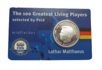 Silver 925/100
The 100 Greatest Living Players, Lothar Matthaeus
30 mm, 10 g