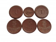 Lot of 6 Porzellan Coins, Meisen, SOLD AS SEEN, NO RETURN