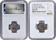 Undated (1860s) Lord Baltimore Penny, or Denarium. Idler Copy. Kenney-2, W-15660, Miller-Pa 222A. Copper. MS-67 BN (NGC).