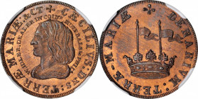 Undated (1860s) Lord Baltimore Penny, or Denarium. Idler Copy. Kenney-2, W-15660, Miller-Pa 222A. Copper. MS-66 RB (NGC).

From our Baltimore Auctio...