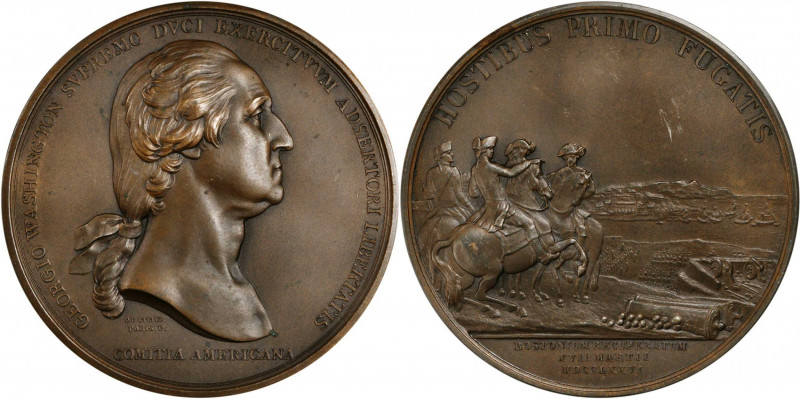 "1776" (ca. 1880) Washington Before Boston Medal. Fifth Paris Mint Issue. First ...
