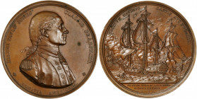 "1779" (1845-1860) Captain John Paul Jones / Bonhomme Richard vs. Serapis Naval Medal. Paris Mint Restrike from Original Dies. By Augustin Dupre. Adam...