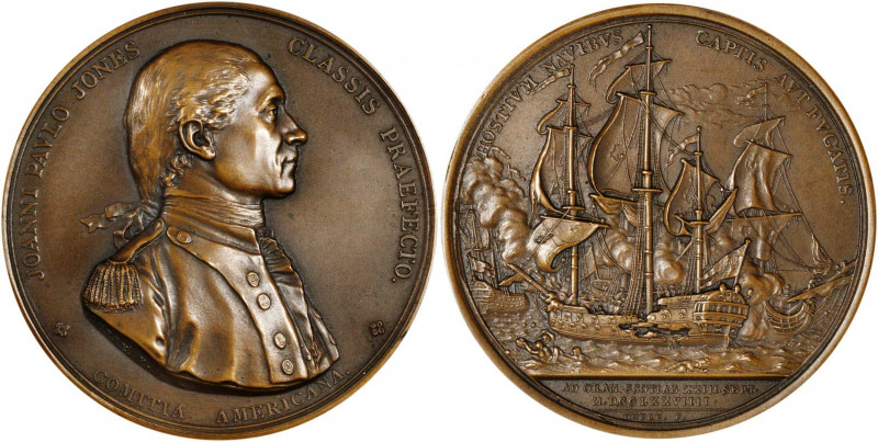 "1779" (1880-) Captain John Paul Jones / Bonhomme Richard vs. Serapis Naval Meda...