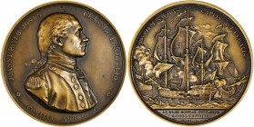 "1779" (early 20th Century) Captain John Paul Jones / Bonhomme Richard vs. Serapis Naval Medal. Paris Mint Restrike. By Augustin Dupre. Adams-Bentley ...