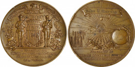 1919 Orange County, California Medal Presented to Returning Soldiers after World War One. Bronze. About Uncirculated.

76.8 mm. Obv: Sun rising over...