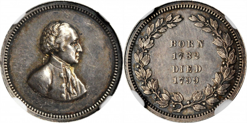 "1799" (ca. 1861) U.S. Mint Born and Died Medalet. Paquet First Obverse - First ...