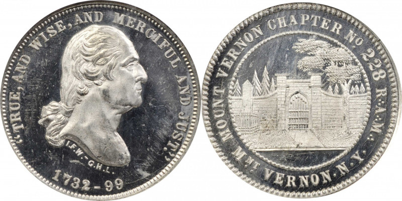 "1799" (ca. 1875) Mount Vernon Chapter Medal. By George Hampden Lovett. Musante ...