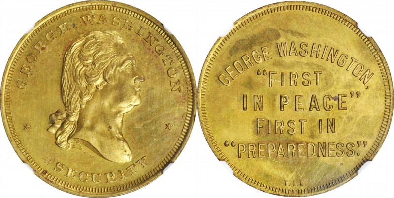 Undated (1916) George Washington First In Peace, First in Preparedness Medal. By...
