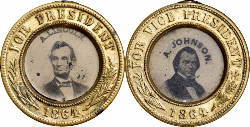 1864 Abraham Lincoln Campaign Ferrotype. DeWitt-AL 1864-96, Cunningham 4-170B, K...