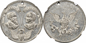 1888 Benjamin Harrison Campaign Medal. DeWitt-BH 1888-13. White Metal. MS-63 (NGC).

32 mm. Pierced for suspension.