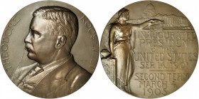 1905 Theodore Roosevelt Presidential Medal. By Charles E. Barber and George T. Morgan. Failor-Hayden 125. Bronze. Mint State.

76 mm.