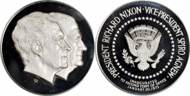 1973 Richard Nixon Second Inaugural Medal. By Gilroy Roberts. Dusterberg-OIM 18S64, MacNeil-RMN 1973-2. Sterling Silver. Cameo Proof.

63.5 mm. 199....