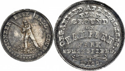 Undated (ca. 1861) Pioneer Baseball Club Medal. By John Adams Bolen. Musante JAB-1. Silvered Tin. MS-62 (NGC).

32 mm.
